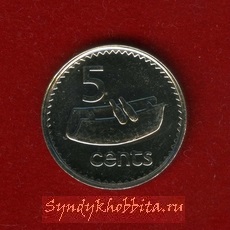 5 центов 1992 года Фиджи